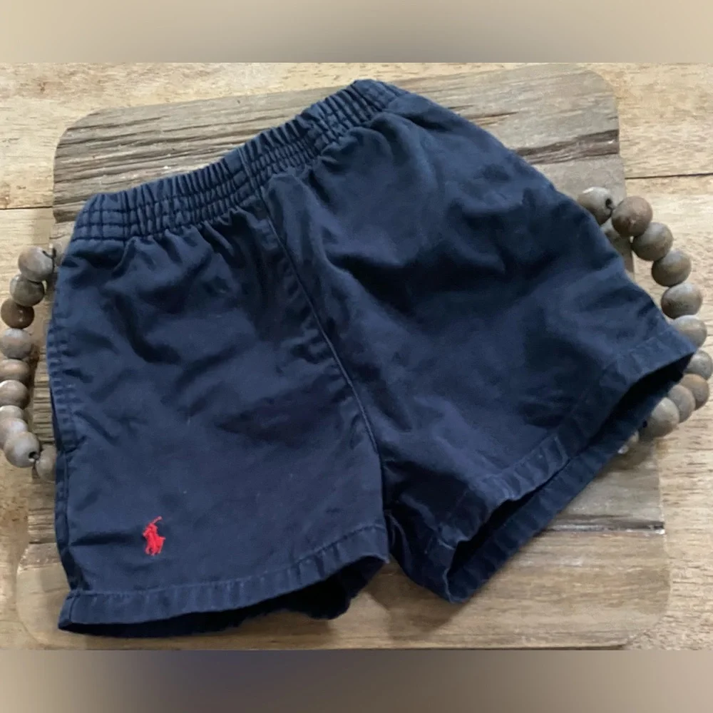 Ralph Lauren Infant Sz M (6-12m) Navy Cotton Twill Chino Short‎